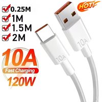 New 120W 10A USB C Mobile Phone Data Cord Fast Charge Cable Type C Fast Charging Data Cable For iPhone Samsung Xiaomi Huawei