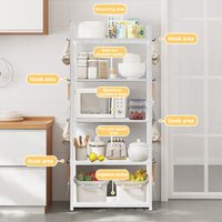 5 Tier Shelving Unit Heavy Duty Storage Rack 66 Lbs Capacity Standing Shelf for Kitchen Pantry Closet Bathroom Laundry Garage