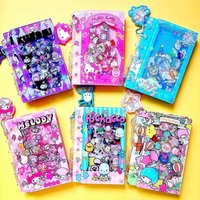 Sanrio Acrylic Notebook With Detachable Cartoon Diy Anime Peripheral Gift For Friends And Student Educational Stationery Gifts