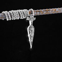 Viking Sword Spear Stainless Steel Pendant Necklace Men's Scandinavian Pirate Amulet Necklace Fashion Jewelry Gift Wholesale