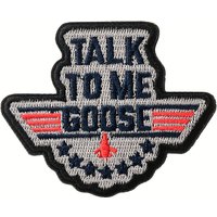1pc "TALK TO ME GOOSE" Funny Meme Velcros Patch Hook & Loop Fastener - Tactical Military Embroidered for Molle Backpack
