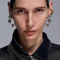 Fashion Temperament Charm Metal Fashion Hoop Earring Personality Round Bead Ball Dangle Earring For Women Girls Jewelry Gift