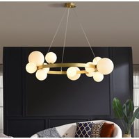 Nordic Glass Ball Led Chandelier Living Dining Room Pendant Lights for Bedroom Black Gold Home Decoration Hanging Light Fixture