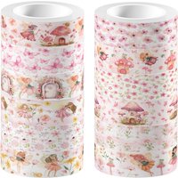 12 Rollen verträumtes Elfen-Fee-Washi-Tape-Set, DIY-Handwerk, Handbuch, Klebeband, Scrapbooking-Material, selbstklebendes Abdeckband für Partyzubehör