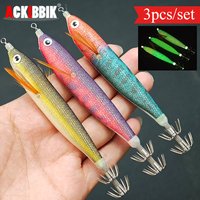 3pcs/set 12cm Saltwater Fishing, Night Fishing, Bionic Design, Feather Hook, Realistic Scale Pattern, Antiโrust Hook, Hard Bait
