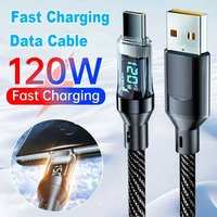 120W Fast Charging Type C To Type C Cable USB To Type C Charging Data Cord For iPhone Samsung Huawei Xiaomi Quick Charging Cable