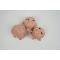 10-12 inch Mini Reborn Doll Kit 3 pieces Mini Triplet Unfinished Doll Parts with Body and eyes