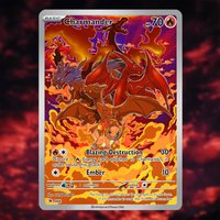 PKM Charmander Evolutions Card Hobby Collection PTCG Cards DIY Custom Card with Foil Etched Textures holographic