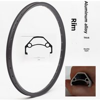 High Strength Aluminum Alloy Thickened Double Layer 275 Inch Mountain Bike Wheel Rim Durable Bicycle Rims for All Seasons