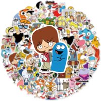 50pcs Cartoon Classic Anime Mixed Graffiti Stickers Cute Decals for Phone Notebook Suitcase Funny Kids Toy