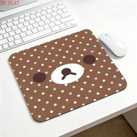 Rilakkuma Small Mouse Pad Cute Bear Polka Dot Non-slip Rubber Base Mini Mousepad For Laptop PC Office Kawaii Desk Decor