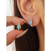 1 pair of elegant mini synthetic zircon block earrings, sparkling design, suitable for daily accessories and holiday party gifts
