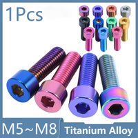 AliExpress NONE 1pcs Hexagon Socket Cap Head Titanium Bolt M5 M6 M8 Colorful Allen Key Head Ti Screws for Bicycle Motorcycle Car Drones DIN912