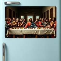 One religious art fridge magnet with the theme of "The Last Supper", full of fun, suitable for kitchen and furniture decoration