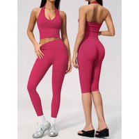 Seamless Yoga Suit 2PCS Women Athletic Wear Sports Bra High Waist Leggings Shorts Outfits Gym Set Fitness Suits Workout Clothes