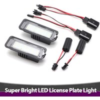 2pcs LED License Number Plate Light Lamp For VW Passat B6 CC Eos Golf 4 5 6 7 MK7 Polo Superb Seat Leon Altea Car Lamp