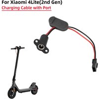 For Xiaomi 4Lite 2nd Scooter Charging Cable with Cover For Mijia 4Lite (2nd Gen) Electric Scooter Original Charging Port Parts