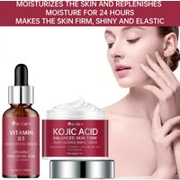 SUYARUN Kojic Acid Cream & Vitamin B3 Serum Combo - Brightening Dark Spot Corrector, Anti-Aging Skincare Set, Glowing Skin Care.
