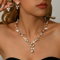 All-Purpose Pearl Necklace and Earrings Set for Ladies - Wedding Dress and Gown Matching Accessories