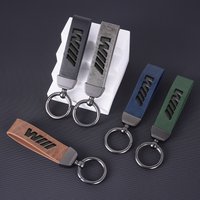 Silmply Leather Key Ring For BMW M Emblem E46 E36 E34 F10 E90 F30 E60 F30 E53 E30 E92 E87 Car Keychain Auto Interior Accessories