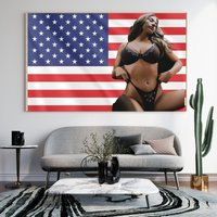 New Sydney Sweeney American Flag Advertising Outdoor Decor Tapestry Garage Decoration Flaga Barber Shop Funny Flags for Bedrooms