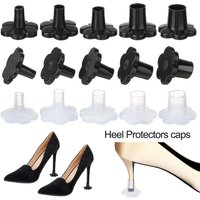 1Pair Silencer Heel Protector woman High Heel Protector Cover Round Shape Non-slip Wearable Shockproof Shoes Accessories