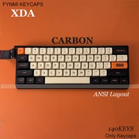 Fynmi Carbon XDA 140keys PBT Keycaps ANSI Layout Dye-Sublimation Keycaps for mechanical keyboard