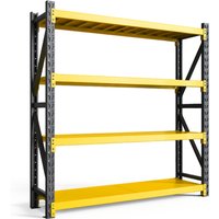 Industrielles Lagerregal, Stapelregal, Schraubenloses Regal, Stahl-Lagerschrank mit CE-Zertifizierung, 4 Ebenen, 300kg Tragkraft