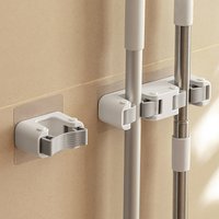 1/2Pack Mopp Besen Halter Rack Greifer Clips Wand Halterung Haushaltsgeräte Mehrzweck Haken Küche Badezimmer Organizer