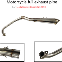 Motorcycle exhaust system accessories, full stainless steel, suitable For Honda Monkey bike Z50 Z50R 50J