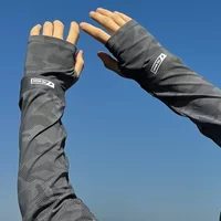AliExpress NONE New UPF50 Cooling Arm Sleeves Ice Silk Loose UV Protection Sun Arm Cover Men Women Driving Cycling Fishing Outdoor Sports Parts