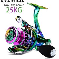 14+1Bb Fishing Reels Saltwater Spinning Reel 5.0:1 Gear Ratio Ultra Smooth Metal Spool Fishing Reel Max Drag 25Kg SK1000-6000