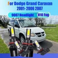 12v LED Bulbs Hi/Low Beam Headlights High Low Fog Lamps Dustproof For Dodge Grand Caravan 2001 2002 2003 2004 2005 2006 2007