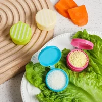 4Pcs Mini Lunch Box Accessories Portable Travel-Sized Seasoning Container Cute Pattern Tomato Honey Condiment Container For Kids