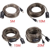 5M 10M 15M 20M USB 2.0 Extension Cord Male to Female Active Repeater Wireless Network Card Extender Cable for Computer Printer