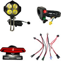 LinHi 21-15-07 SM Cable E-bike Electric Bicycle Frontlight Rearlight Cool Turn Signal Brakelight Set 24V 36V 48V 60V Universal