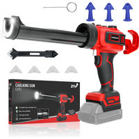 Electric Caulking Gun Stepless Speed Cordless Silicone Gun 10oz/300ml Glass Glue Gun Filling Sealing For Milwaukee 18V Battery