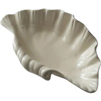 ABKY-Shell Plate Cream Retro Plate Fruit Snack Plate Dinner Dish Set Jewelry Storage Tray Tableware Gift