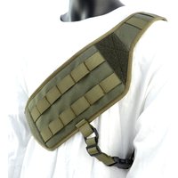 Tactical MOLLE Chest Rig Harness, Universal Left/Right Shoulder Crossbody Sling Mounting Platform for Outdoor Hunting