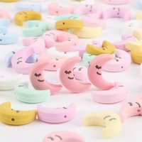 5Pcs Silicone Beads Star/Moon Silicone Teether Chew Bead DIY Jewelry Accessories