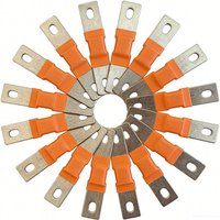 ABZW Für 280Ah LiFePO4 Batterien, 2mm dick, 15 Stück, 74mm flexible Kupfer-Verbindungsschiene, Loch-zu-Loch-Abstand 12V Lithium-Batterieanschluss