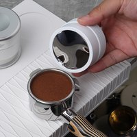 IKAPE Coffee Distributor,stainless steels Gravity Adaptive Espresso Distributor Fits 51/54/58MM Espresso Portafilter (White)