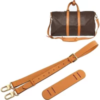 Genuine Vachetta leather crossbody Adjustable strap for LV bag Shoulder straps for bag keepall Speedy Alma Neverfull replacement