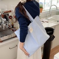 Korean Canvas Shoulder Shopper Bag for Women Large Girl Student Tote Book Bag Woman Fashion High Quality Female Handbags Purses