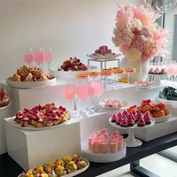 10pcs White Column Window Centerpiece Dessert Table Aisle Backdrops Flower Vase Home Hotel Feast Cake Fruits Holder Display