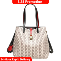 CH Women's Large Capacity Handbag Daily Commuting High-end Versatile PU Material Letter Printed Design Women's Crossbody Bag