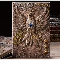 Fashion Vintage Embossed Leather Printing Travel Diary Notebook Travel Journal A5 Notepad Retro Phoenix Series Business Notebook