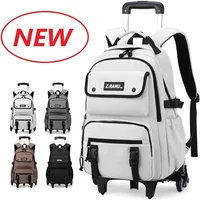 New Rolling Backpack for Boys Back pack with Wheels Trolley School Bag for Teens Elementary Wheeled Bagpack Mochilas Escolares