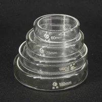 60/75/90/100/120/150/180/200mm With Lids Lab Bacterial Yeast Borosilicate Glass Petri Culture Dish