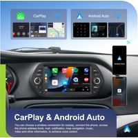 Podofo Android Carplay Samochodowy Odtwarzacz Multimedialny 7'' Dotykowy Ekran Radio Samochodowe Audio Bluetooth GPS Mirror Link WIFI Odbiornik FM Radio Specjalizowany Odtwarzacz Dźwięku do FIAT TIPO